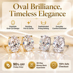 🔥 LAST DAY 90% OFF : The Premium Oval-Cut Moissanite Studs (Passes Diamond Tester!)